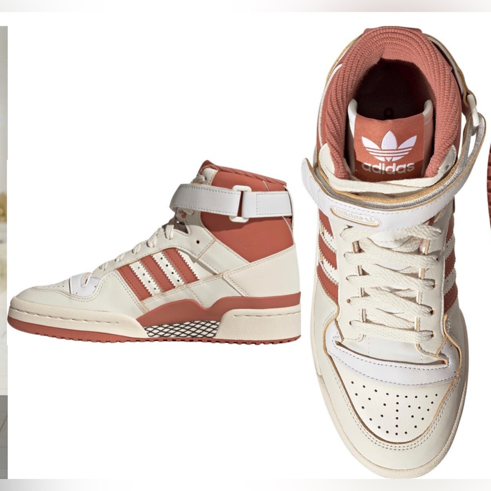 ADIDAS Forum 84 Hi-Top Originals Off White Magic Earth Terracotta SNEAKERS 8 NWT
